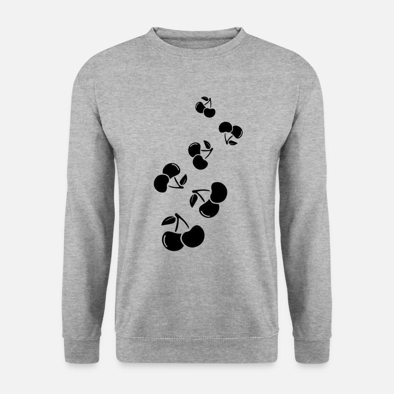 Kirschen obst - Unisex Pullover - Weißgrau meliert