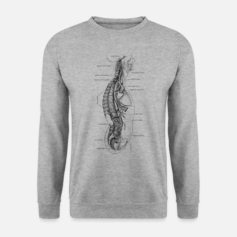 Corps humain - Section - Sweat-shirt Unisexe - gris chiné