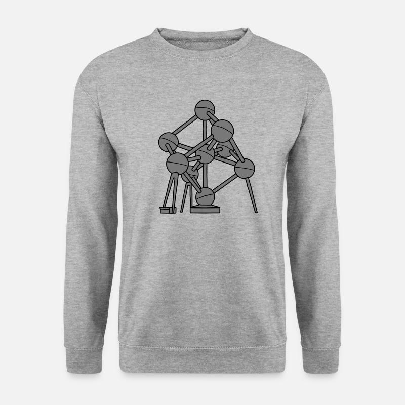 Atomium Brüssel 2 - Unisex Pullover - Weißgrau meliert