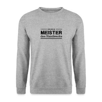 Meister des Handwerks - Unisex Pullover - Weißgrau meliert - Vorne - Alina (178cm) & Michal (187cm)