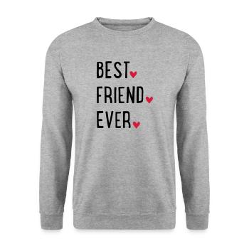 Meilleur ami de tous les temps - Sweat-shirt Unisexe - gris chiné - Devant - Alina (178cm) & Michal (187cm)