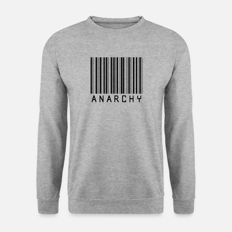 Anarchie - Unisex Pullover - Weißgrau meliert