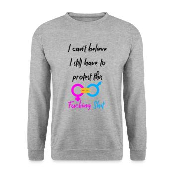 Equality - Unisex Sweatshirt - salt & pepper - Front - Alina (178cm) & Michal (187cm)
