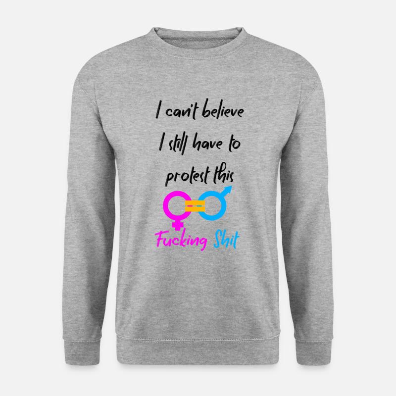 Gleichberechtigung - Unisex Pullover - Weißgrau meliert