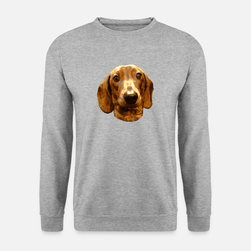 DACKEL - Unisex Pullover - Weißgrau meliert