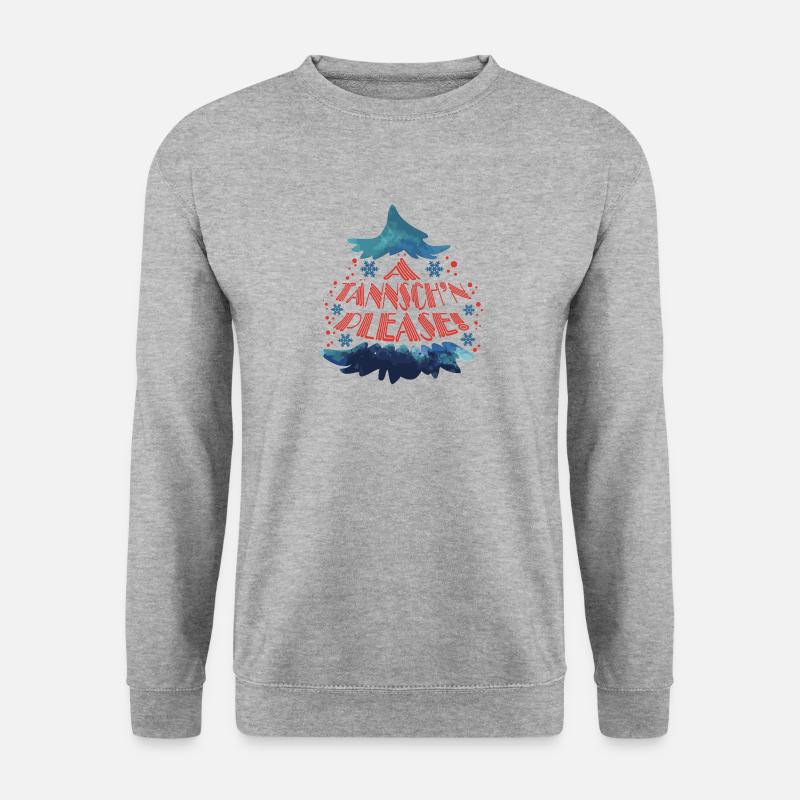 a Tannsch n please - Unisex Pullover - Weißgrau meliert