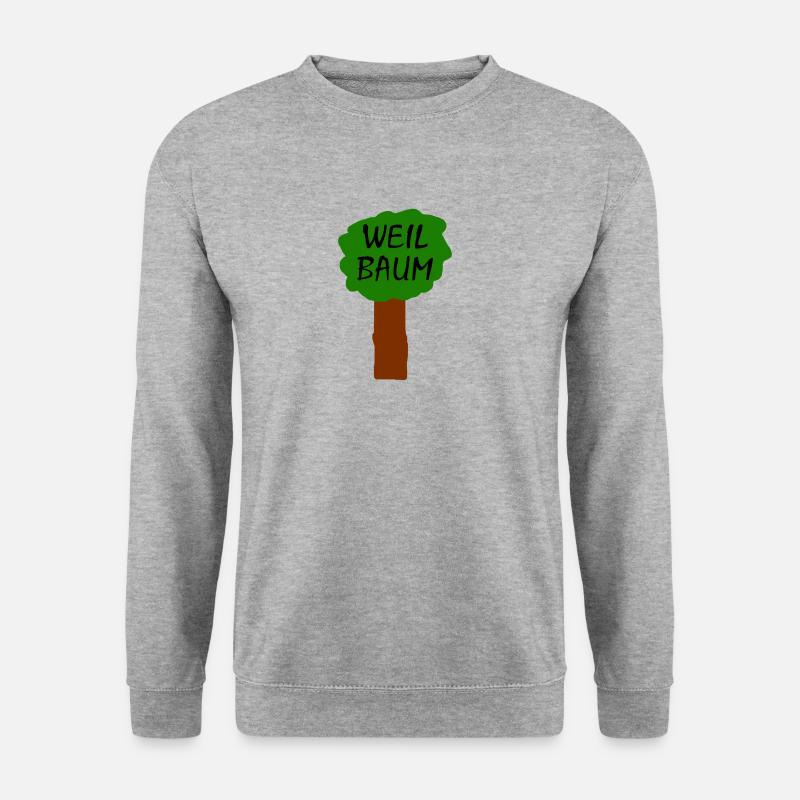 Weil Baum - Unisex Pullover - Weißgrau meliert