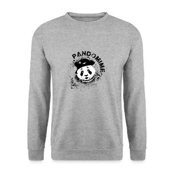 pandomime,panda,pantomime - Unisex Sweatshirt - salt & pepper - Front - Alina (178cm) & Michal (187cm)
