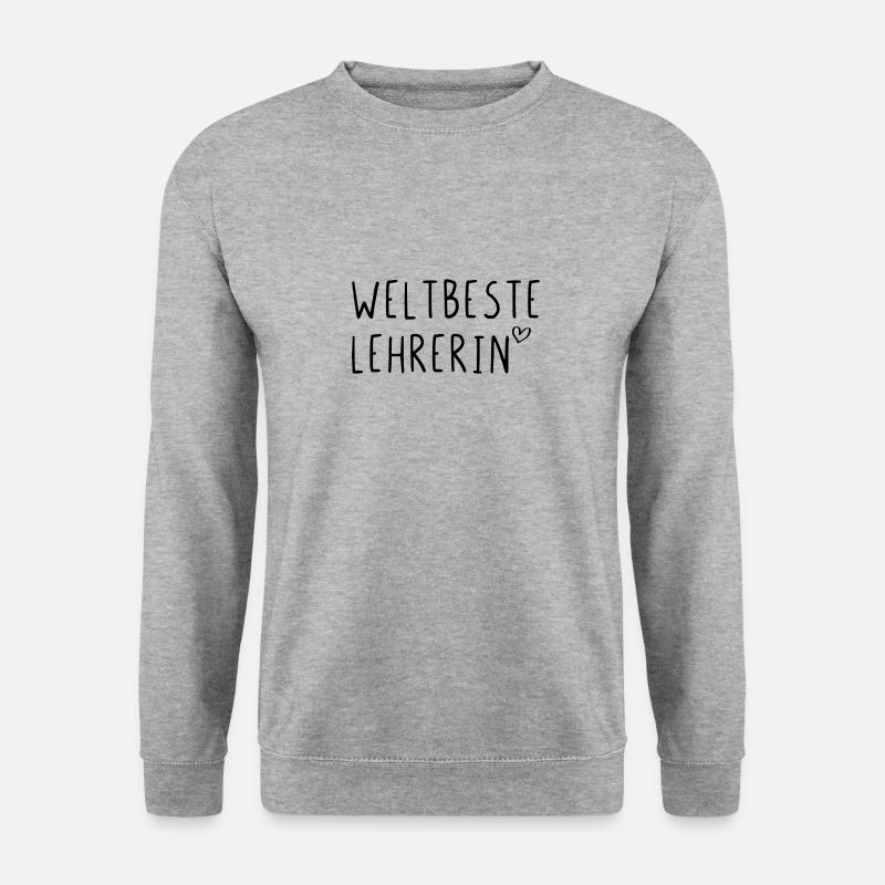 Weltbeste Lehrerin - Unisex Pullover - Weißgrau meliert