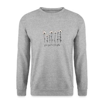 Développer des pensées positives - Sweat-shirt Unisexe - gris chiné - Devant - Alina (178cm) & Michal (187cm)