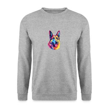 Chien de berger - Sweat-shirt Unisexe - gris chiné - Devant - Alina (178cm) & Michal (187cm)