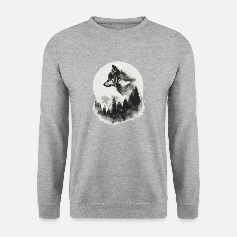 Wolf Wild Wolves Wilderness Howling - Unisex Sweatshirt - salt & pepper