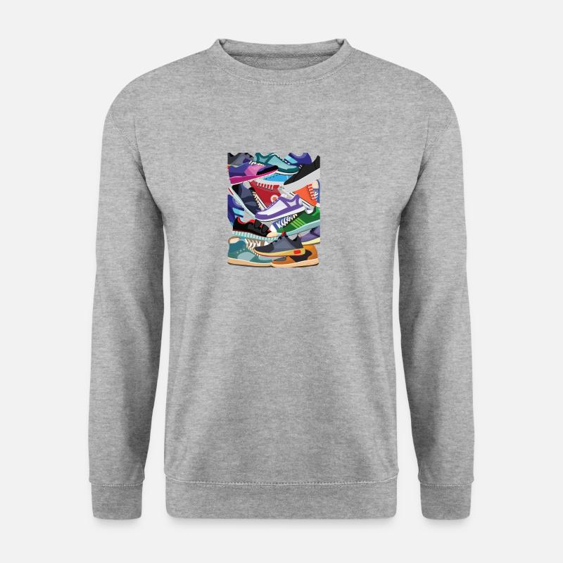 Sneakers - Unisex Pullover - Weißgrau meliert
