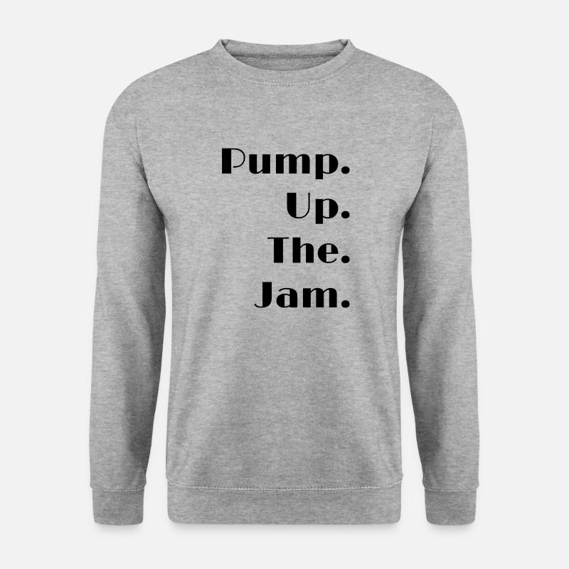 PUMP UP THE JAM - Unisex Pullover - Weißgrau meliert