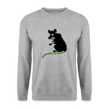 Miese Ratte - Unisex Pullover - Weißgrau meliert - Vorne - Alina (178cm) & Michal (187cm)