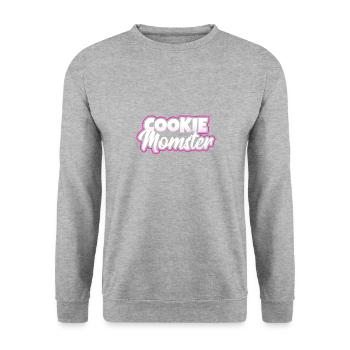 Cookie Momster - Gift for Mom Cookies - Unisex Sweatshirt - salt & pepper - Front - Alina (178cm) & Michal (187cm)
