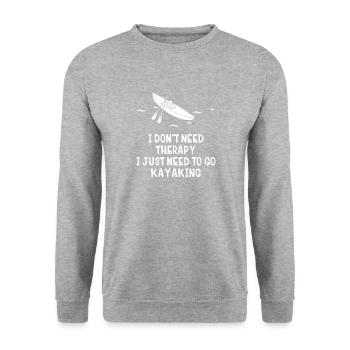 Kayaking - canoeing - kayaking - paddling - therapy - Unisex Sweatshirt - salt & pepper - Front - Alina (178cm) & Michal (187cm)