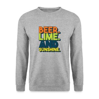 Bonne bière - Sweat-shirt Unisexe - gris chiné - Devant - Alina (178cm) & Michal (187cm)