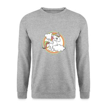 Licorne - Licorne - Sweat-shirt Unisexe - gris chiné - Devant - Alina (178cm) & Michal (187cm)