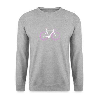 Vélo, vélo de route, cadeau de femmes de vélo - Sweat-shirt Unisexe - gris chiné - Devant - Alina (178cm) & Michal (187cm)