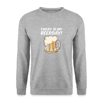 Birthday Celebrate Birthday Party Birth Gift - Unisex Sweatshirt - salt & pepper - Front - Alina (178cm) & Michal (187cm)