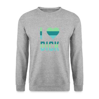 Ich liebe (Herz-) Dick - Unisex Pullover - Weißgrau meliert - Vorne - Alina (178cm) & Michal (187cm)