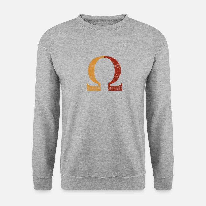Omega-Grafiken - Unisex Pullover - Weißgrau meliert