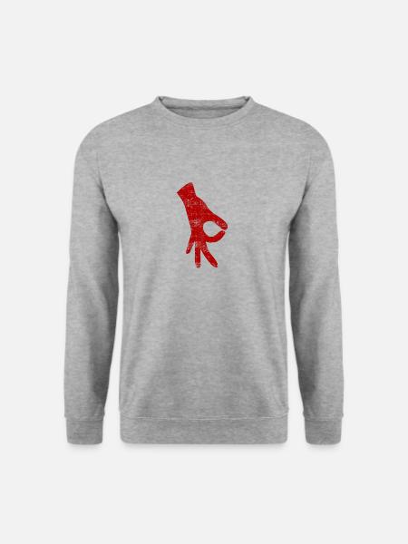 The Finger Circle Game Hole Tempting Thanks - Unisex Sweatshirt - salt & pepper