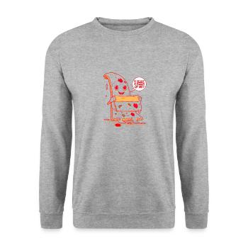 Do You Want A Pizza Of Me? - Unisex Sweatshirt - salt & pepper - Front - Alina (178cm) & Michal (187cm)