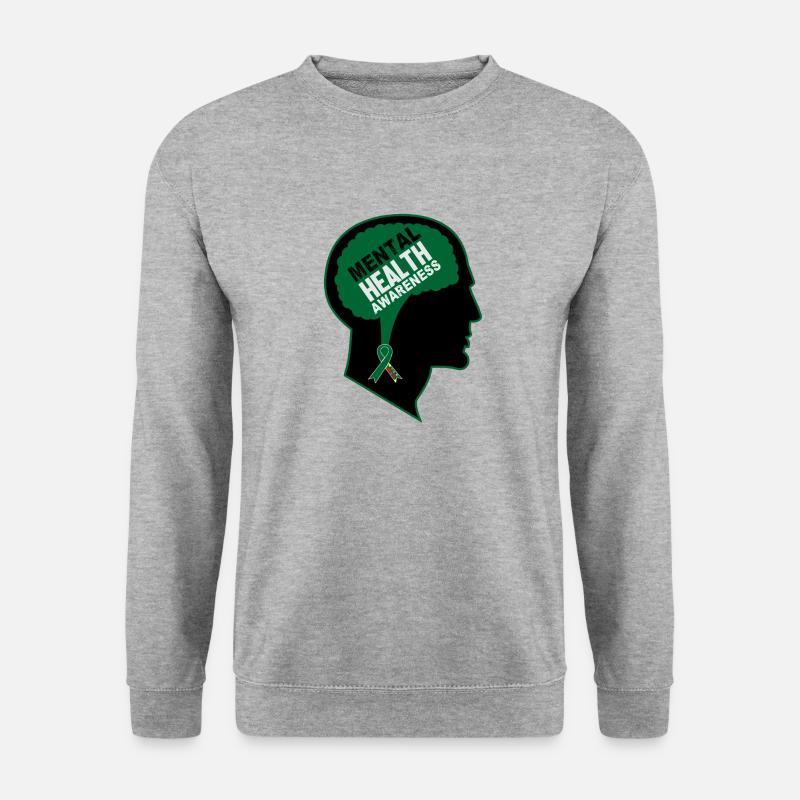 Psychische Gesundheit - Unisex Pullover - Weißgrau meliert
