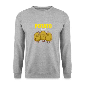 Potato Team - Friends - Potato - Friendship - Unisex Sweatshirt - salt & pepper - Front - Alina (178cm) & Michal (187cm)