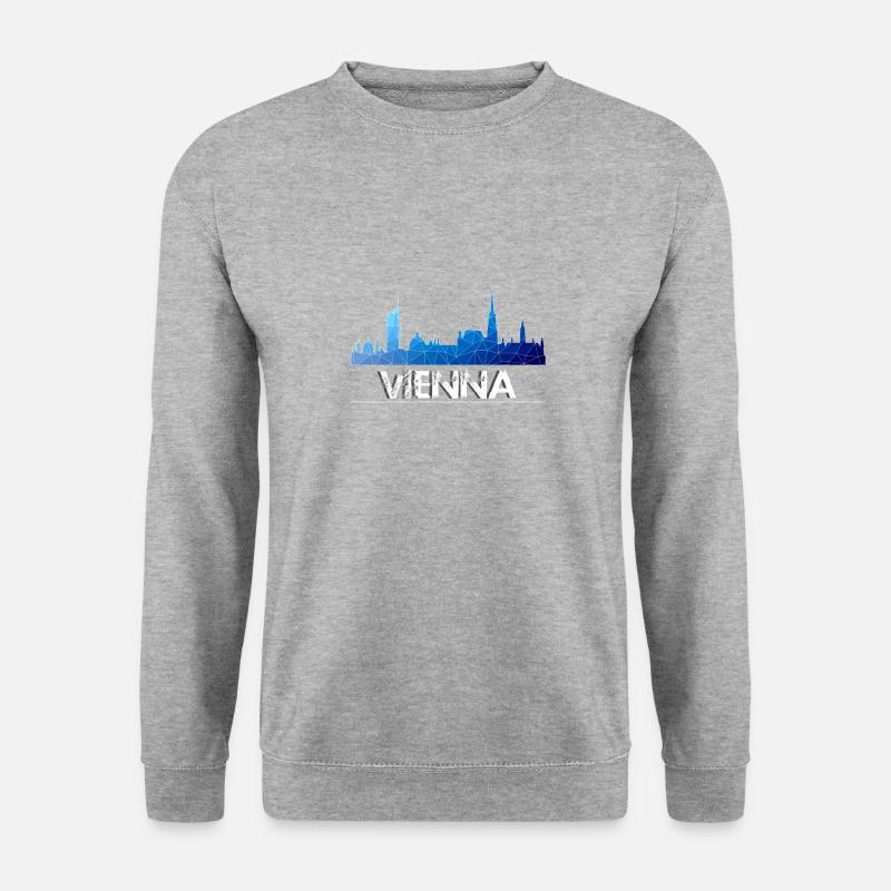 Vienna Skyline - Unisex Pullover - Weißgrau meliert