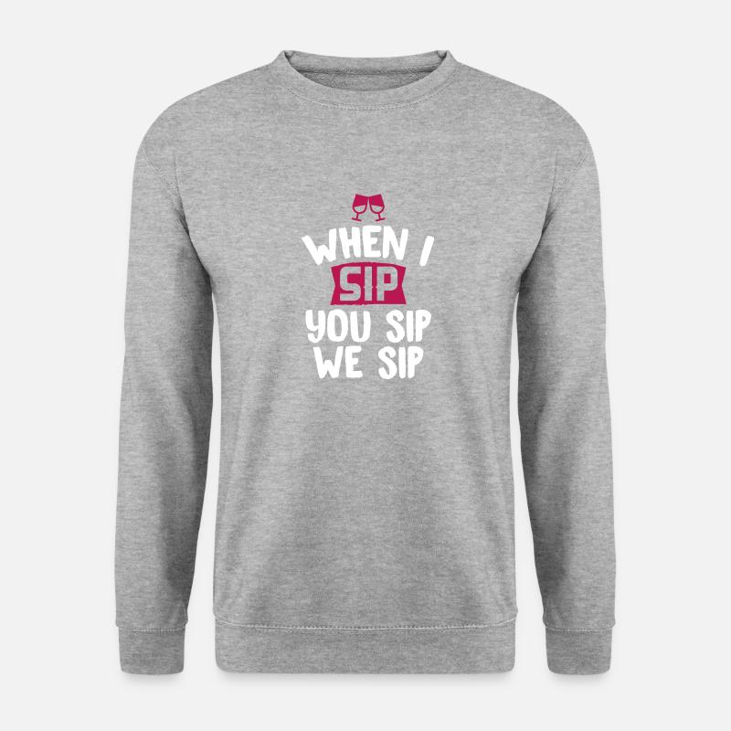 drinking - Unisex Pullover - Weißgrau meliert
