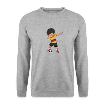 Colombia football fan gift - Unisex Sweatshirt - salt & pepper - Front - Alina (178cm) & Michal (187cm)