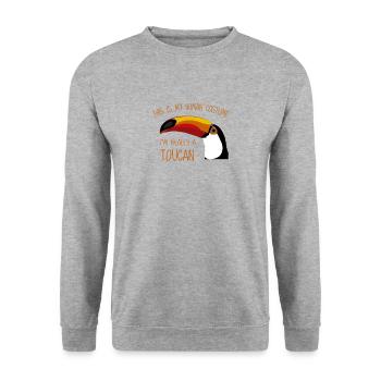 Cadeau surprise drôle de cadeau de costume de toucan - Sweat-shirt Unisexe - gris chiné - Devant - Alina (178cm) & Michal (187cm)