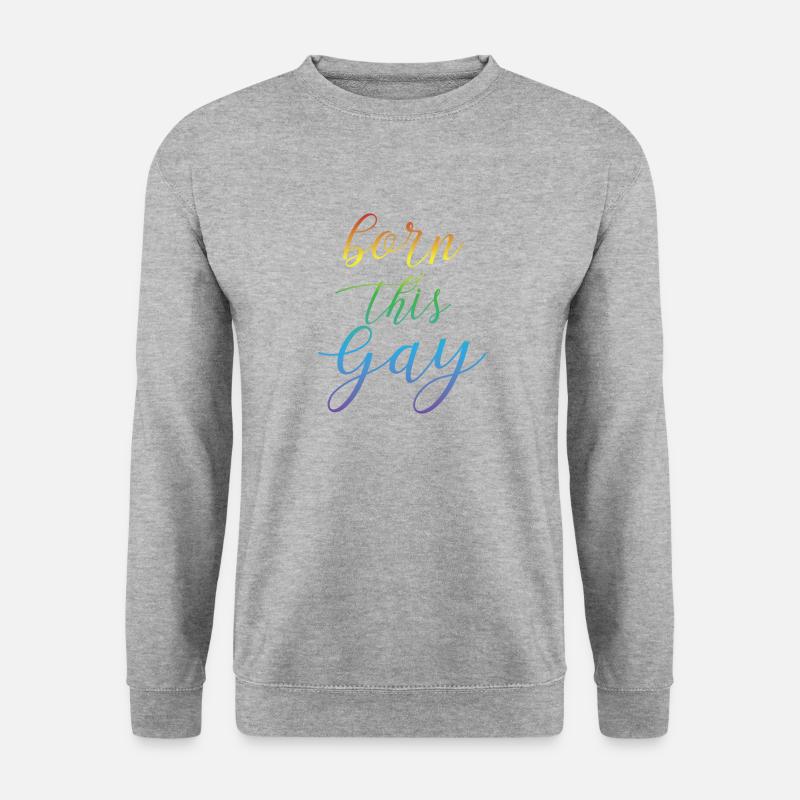 LGBT T-Shirt - Homosexuell - Gay - Lesbisch - CSD - Unisex Pullover - Weißgrau meliert