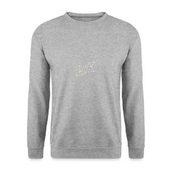 Poker - Würfel - Casino - Glück - Vegas - Unisex Pullover - Weißgrau meliert - Vorne - Alina (178cm) & Michal (187cm)
