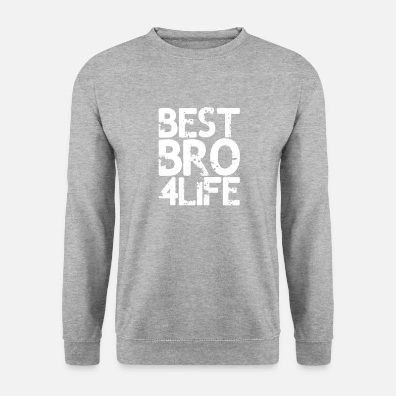 BEST BRO 4LIFE - Unisex Pullover - Weißgrau meliert