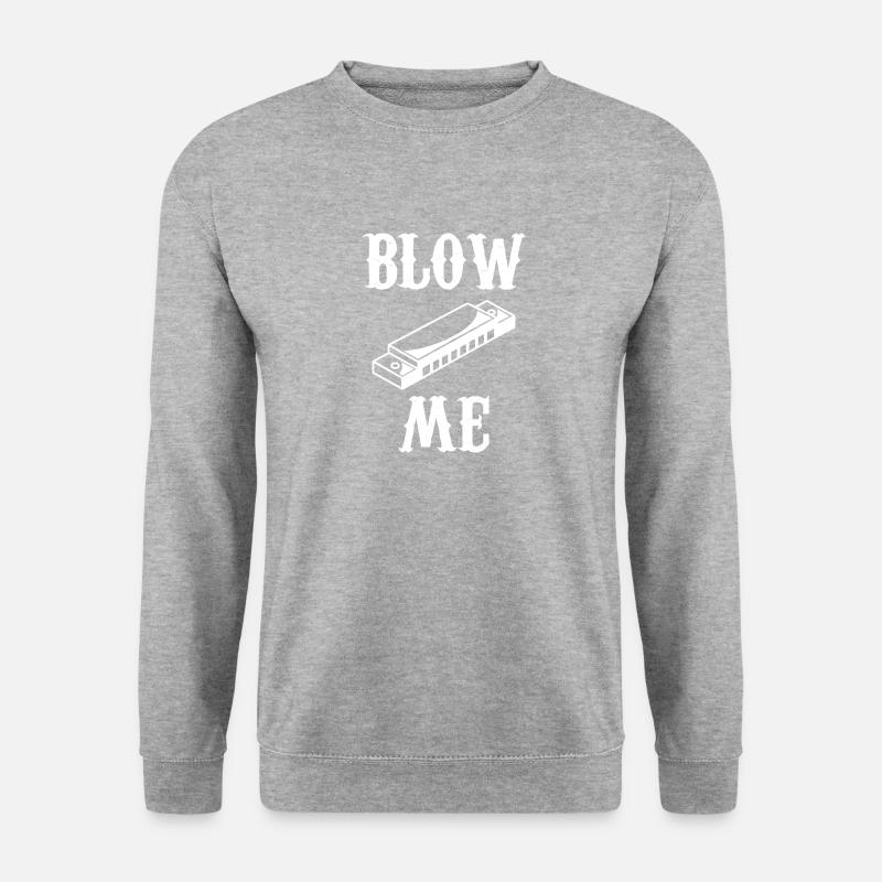 harmonica - harmonica player - harmonica - Unisex Sweatshirt - salt & pepper