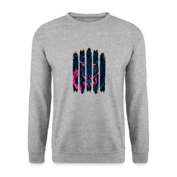 Lion - Sweat-shirt Unisexe - gris chiné - Devant - Alina (178cm) & Michal (187cm)
