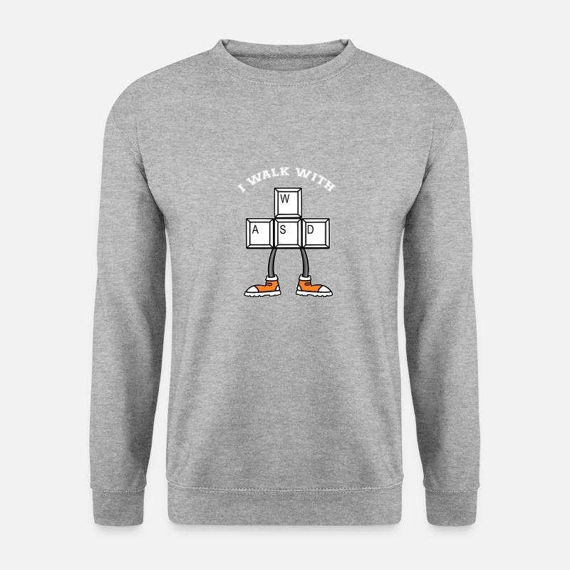 I WALK WITH WASD - Walking - Running - Unisex Sweatshirt - salt & pepper