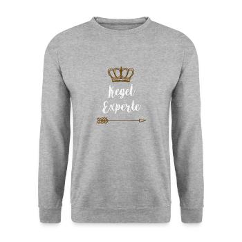 Kegel Kegeln T-Shirt - Unisex Pullover - Weißgrau meliert - Vorne - Alina (178cm) & Michal (187cm)