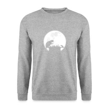 The Chess Board - The Cat, The Mouse And The Full - Unisex Sweatshirt - salt & pepper - Front - Alina (178cm) & Michal (187cm)