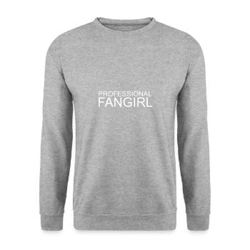 Professional Fangirl - Unisex Sweatshirt - salt & pepper - Front - Alina (178cm) & Michal (187cm)
