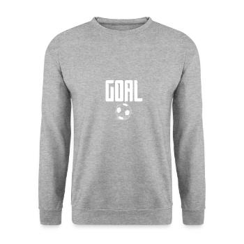 GOAL Football World Cup Gift Idea - Unisex Sweatshirt - salt & pepper - Front - Alina (178cm) & Michal (187cm)
