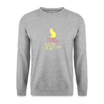 13 - Unisex Pullover - Weißgrau meliert - Vorne - Alina (178cm) & Michal (187cm)