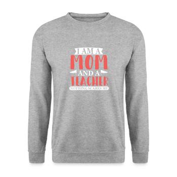 professeur - Sweat-shirt Unisexe - gris chiné - Devant - Alina (178cm) & Michal (187cm)