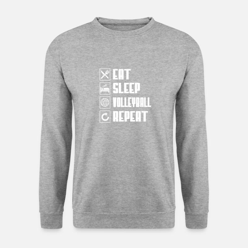 Volleyball - Unisex Pullover - Weißgrau meliert