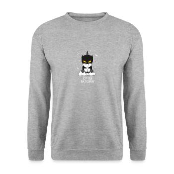 Cadeau de chauve-souris Licorne - Sweat-shirt Unisexe - gris chiné - Devant - Alina (178cm) & Michal (187cm)