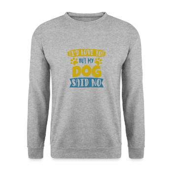 chien - Sweat-shirt Unisexe - gris chiné - Devant - Alina (178cm) & Michal (187cm)